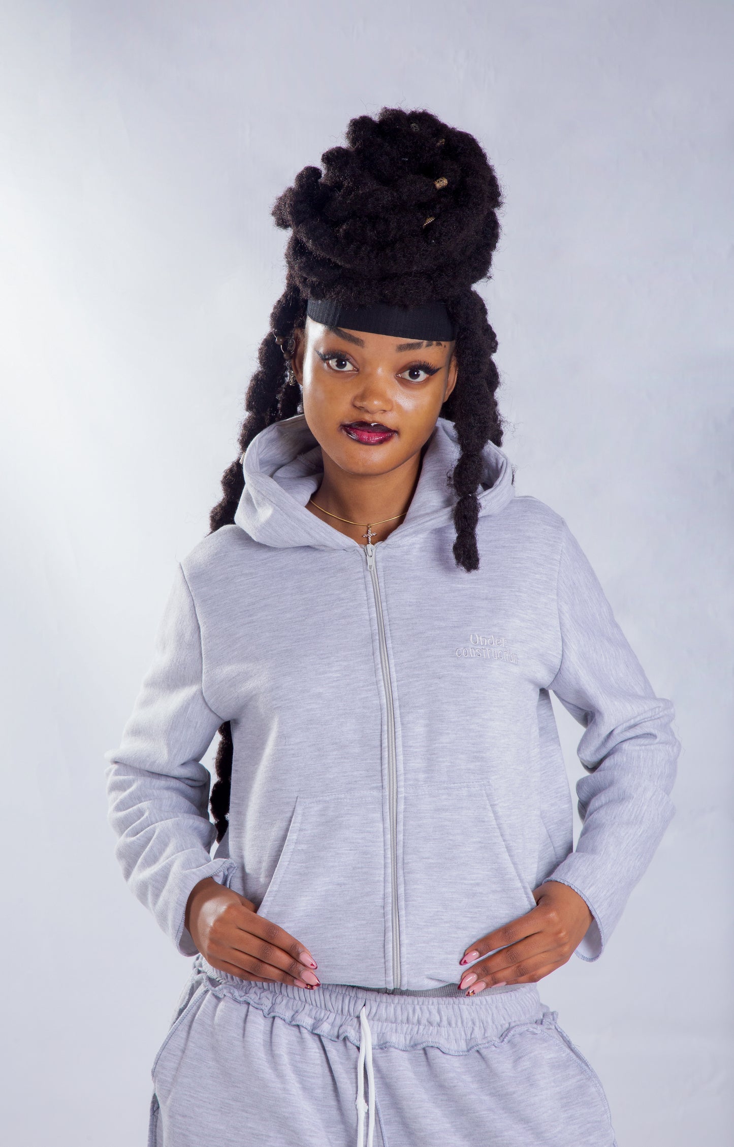 Relaxed Zip-Up - Concrete Hue