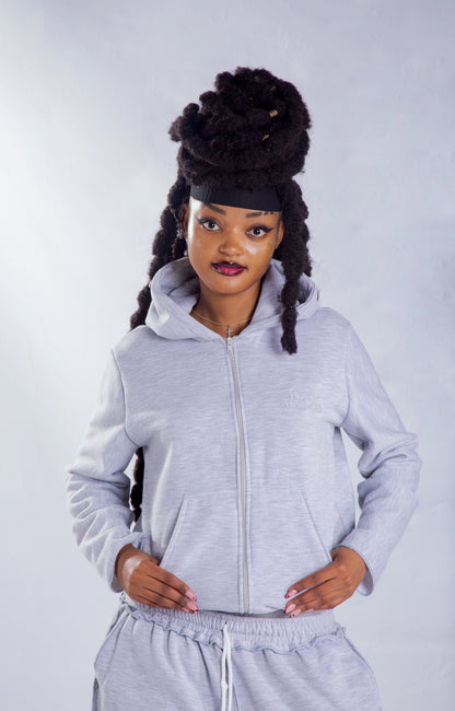 Relaxed Zip-Up - Concrete Hue