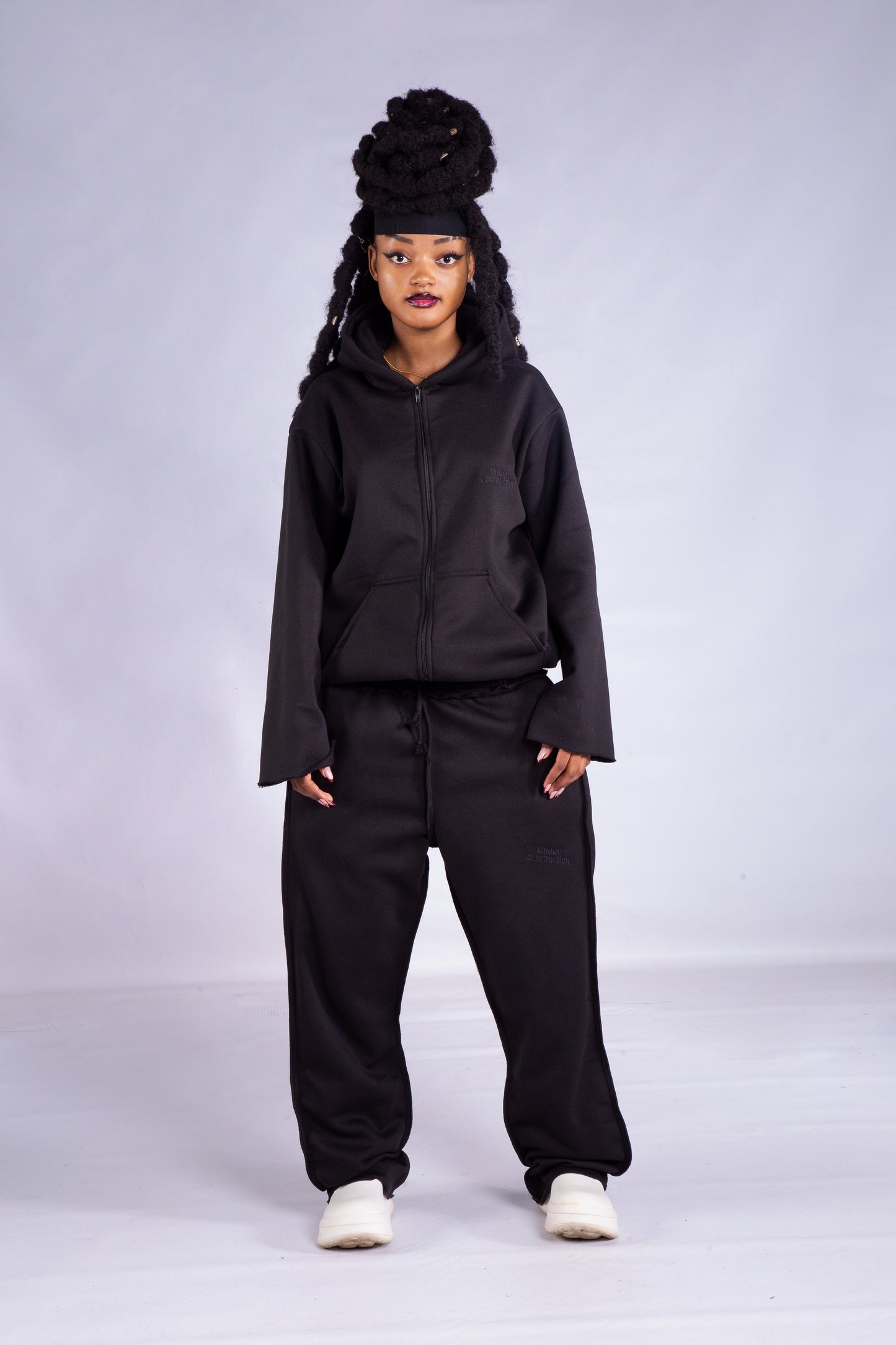 Relaxed Zip-Up - Phantom Black