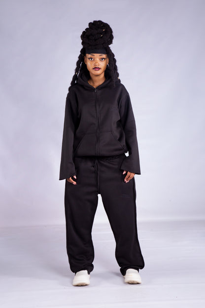 Inside Out Stitched Sweatpants - Phantom Black
