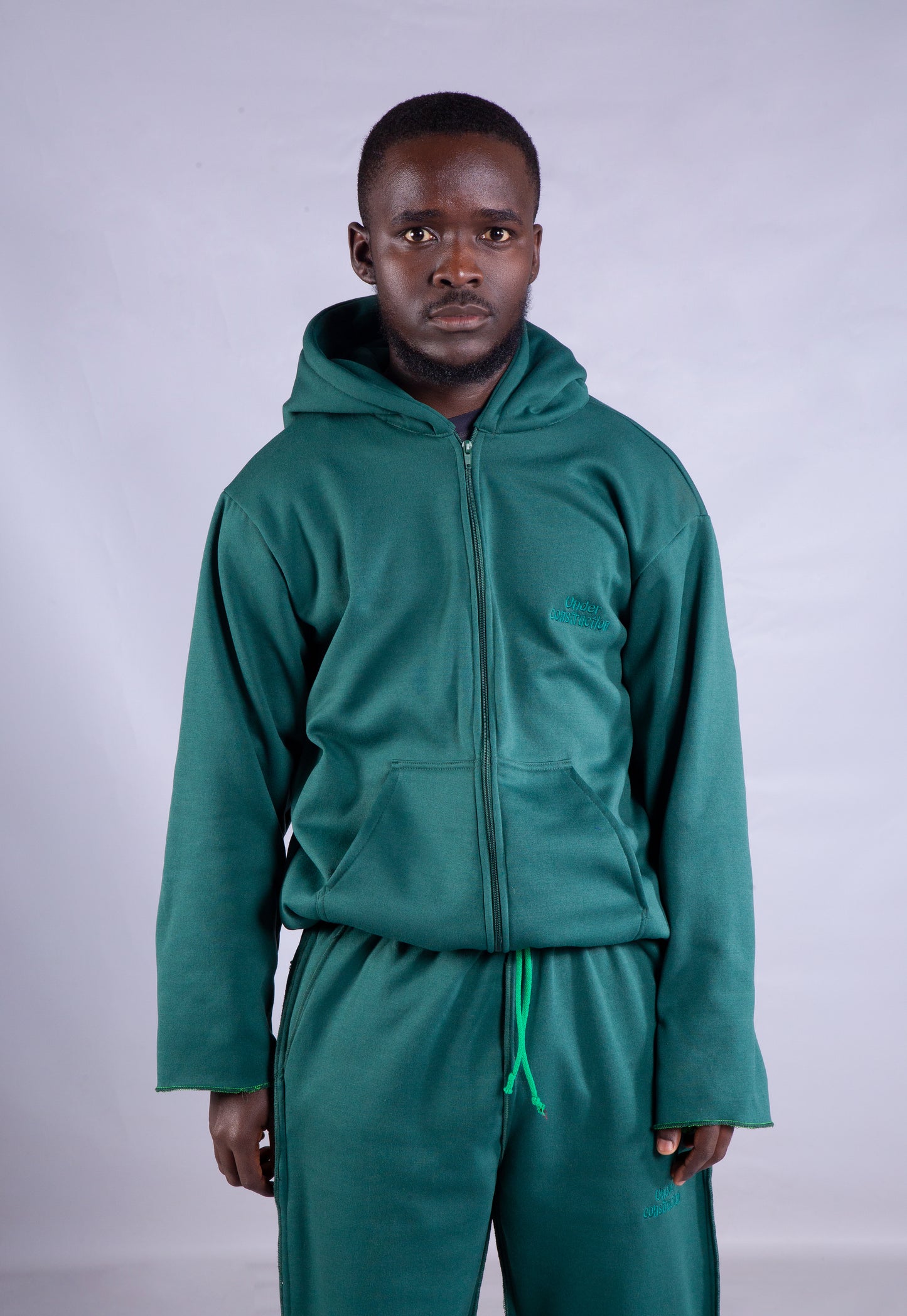Relaxed Zip-Up -Evergreen Fade