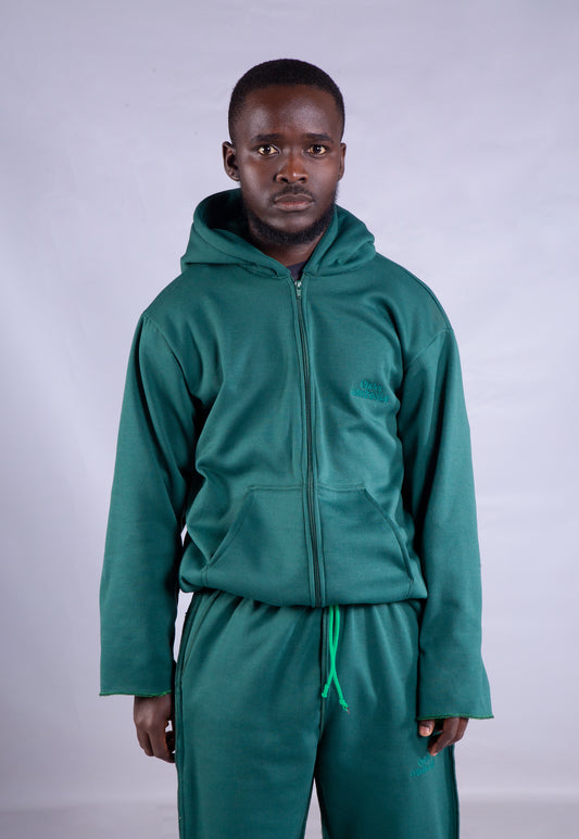 Relaxed Zip-Up -Evergreen Fade