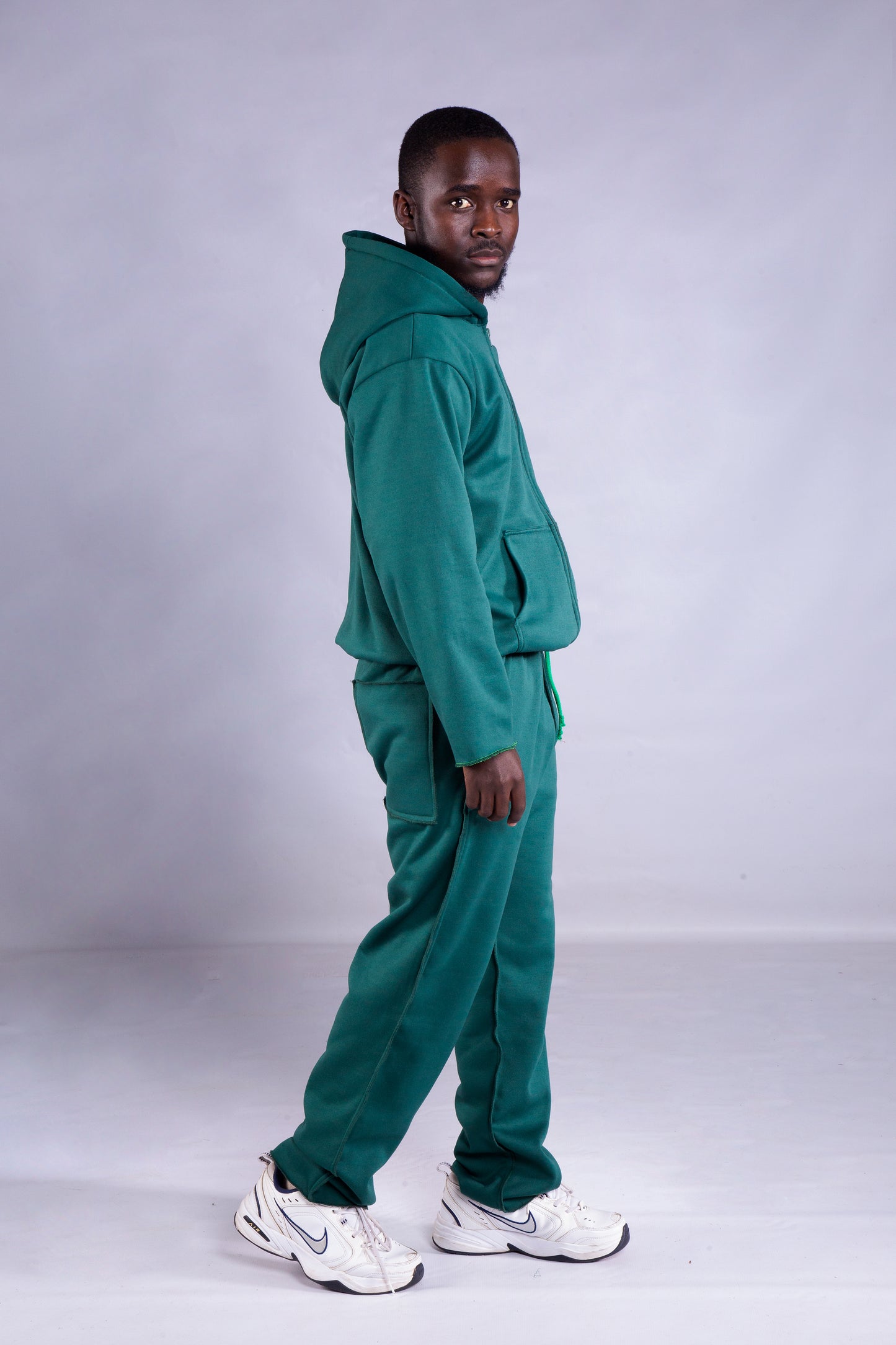 Inside Out Stitched Sweatpants - Evergreen Fade